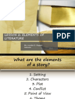 LESSON 2 Elements of Literature