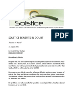 Solstice Healthcare Benefits in Doubt