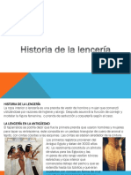 Historia de La Lencería Femenina