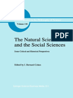 (Boston Studies in the Philosophy of Science 150) I. Bernard Cohen (Auth.), I. Bernard Cohen (Eds.)-The Natural Sciences and the Social Sciences_ Some Critical and Historical Perspectives-Springer Net
