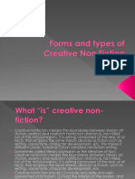 Forms and Types of Creative Non Fiction