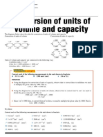 Conversion of Units of Volume and Capacity: Worked
