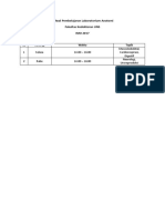 Jadwal Pembelajaran Laboratorium Anatomi Fakultas Kedokteran UNS IMO 2017