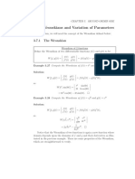 3.7 Wronskians and Variation of Parameters: 3.7.1 The Wronskian