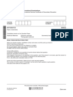 March 2017 Mathematics IGCSE 0580 Paper 2