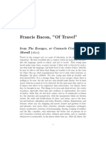 Francis Bacon, "Of Travel": From The Essayes, or Counsels Civill and Morall ( )