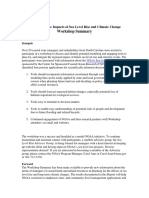 Workshop Summary: Planning For The Impacts of Sea Level Rise and Climate Change