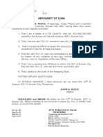 Affidavit of Loss - TIN ID. Resus