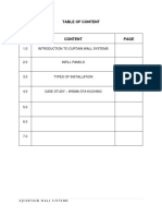 Table of Content: 1.0 Introduction To Curtain Wall Systems