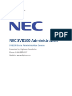 NEC SV8100 System Admin Guide