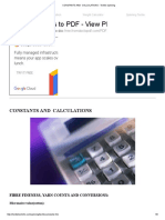 This To PDF - View PDF: Constants and Calculations