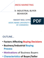 Business Marketing: Unit Iii: Industrial Buyer Behavior