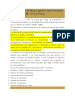 Los Métodos de Investigación Su Relevancia en El Desarrollo de La Ciencia