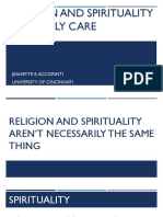 Religion and Spirituality in Elderly Care