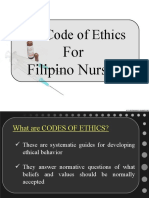 POWERPOINT PRESENTATION On NURSING CODE OF ETHICS (BON Res 220)