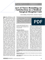 The Impact of Nurse Rounding On Patient Satisfaction in A Medical-Surgical Hospital Unit