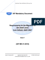 IAF MD 21 Migrationto ISO 45001 2018