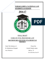 Dr. Ram Manohar Lohiya National Law University Lucknow: Final Draft Code of Civil Procedure Law