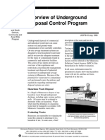Overview of Underground Disposal Control Program