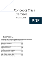 Cost Concepts Class Exercises