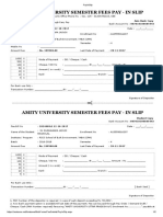 4th Sem Axis Bank Pay in Slip