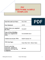 Eclark Psu Teacher Work Sample A