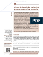 Knowledge Skill On Endotracheal Suctioning 2016