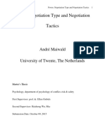 Power, Negotiation Type and Negotiation Tactics: André Maiwald