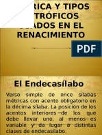 Métrica y Tipos Estróficos Usados en El Renacimiento