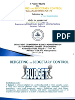 Budget Ing Budgetary Control: A Project Review On