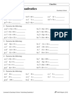 A Factorising Quadratics