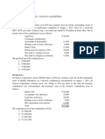 Acquisition of Stocks Date of Acquisition