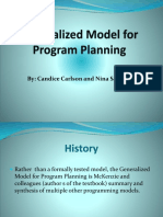 Generalized Model For Program Planning1