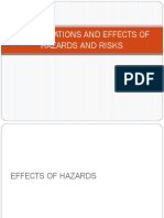 Classifications and Effects of Hazards and Risks