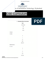 CSE Curriculum - IIIT Hyderabad