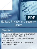 Report - Chapter 12 Ethical, Privacy and Security Issues