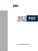 ZXHN F600 PON ONT User Manual