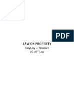 Law On Property: Caryl Joy L. Tenedero 2D Ust Law