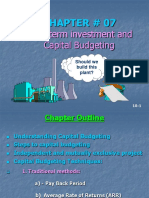 Chapter # 07: Long Term Investment and Capital Budgeting