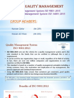 Total Quality Management - IM203 & 209