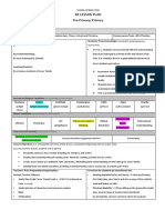 Re Lesson Plan Pre-Primary/ Primary