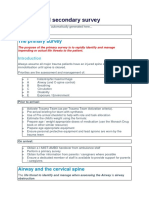 Primary and Secondary Survey