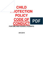 Child Protection Policy Code of Conduct: Fortune High School Students