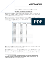 Memo On Calculating Prejudgment Interest in Excel