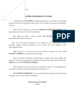 Waiver of Rights To Claim: Republic of The Philippines)
