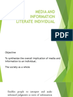 Media and Information Literate Individual