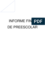 Informe Final de Preescolar