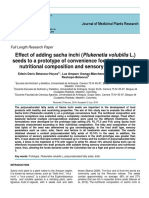 Effect of Adding Sacha Inchi (Plukenetia Volubilis L.) Seeds To A Prototype of Convenience Food Draft, On The Nutritional Composition and Sensory Acceptance