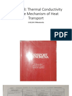 Chapter 8: Thermal Conductivity and The Mechanism of Heat Transport