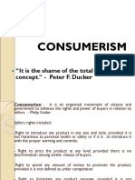 Consumerism: "It Is The Shame of The Total Marketing Concept." - Peter F. Ducker